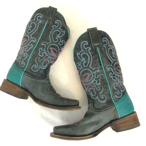 Corral Embroidered Cowboy Boots Western Shoes Gem