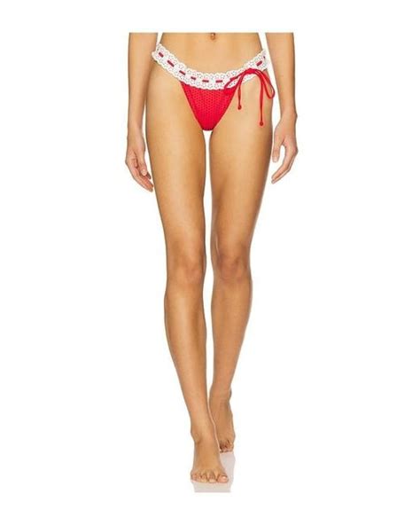 Frankie S Bikinis Lacey Bikini Bottom In Orange Lyst