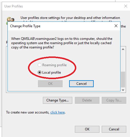 Windows How To Switch A User Profile From Local To Roaming Server Fault