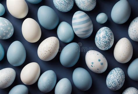 A Serene Easter Background Featuring Delicately Painted Eggs With A