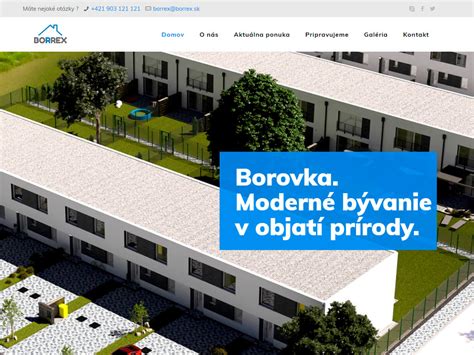 Borrex - Webová stránka na mieru od VRExpert.sk