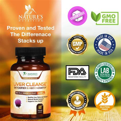 Liver Cleanse Milk Thistle Extract Formula 1166mg Natural Liver