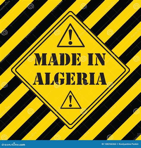 Algeria Map Warning Sign Vector Illustration | CartoonDealer.com #4327512