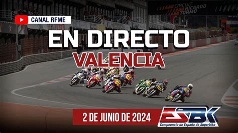 ESBK Valencia 2024 en directo Campeonato de España de Superbike 2024