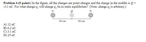 Solved Problem 4 5 Points In The Figure All The Charges