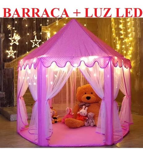 Barraca Infantil Tenda Cabana Castelo Princesas luzes Led Frete grátis