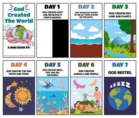 Creation Bible Story Printables Creation Bible Bible Creation Story Creation Bible Crafts