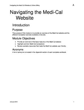 Fillable Online Files Medi Cal Ca Navigating The Medi Cal Website Nav