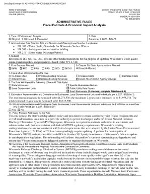 Fillable Online Dnr Wisconsin Draft Doa Fe Eia Form Wy Fax