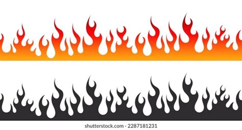 Fire Flames Painted Flames Cartoon Campfire Stock Vector (Royalty Free ...