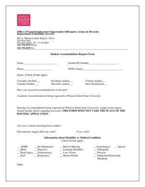 Fillable Online Wssu Office Of Equal Employment Opportunity Affirmative