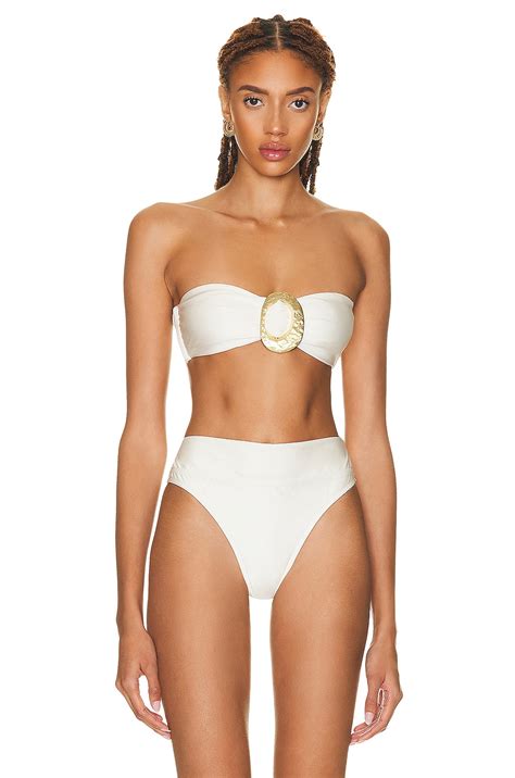 Cult Gaia Aradhya Bikini Top In Off White Fwrd