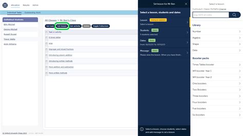 Setting A Lesson Mymaths Help And Support