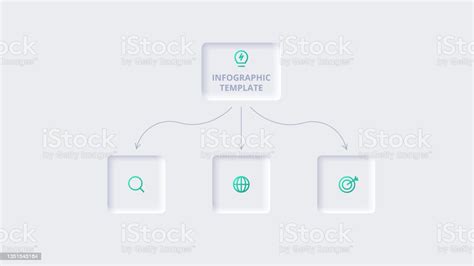 노형성 플로우 차트 인포그래픽 3단계 옵션 부품 또는 프로세스를 갖춘 인포그래픽을 위한 창의적인 개념입니다 0명에 대한 스톡