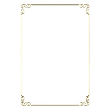 Gold Line Corner Border Frame Decoration Gold Line Frame Png