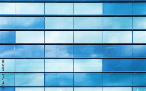 Blue Glass And Steel Frame Background Texture Foto De Stock Adobe Stock