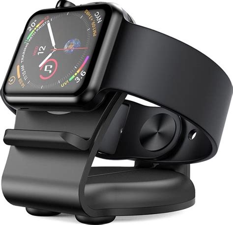 By Qubix Apple Watch IPhone Houder Dock Station Zwart Geschikt