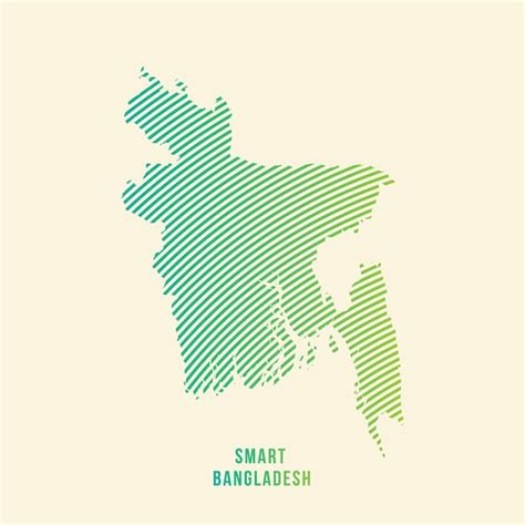 Diseño de mapas digitales inteligentes de Vector en Bangladesh Vector