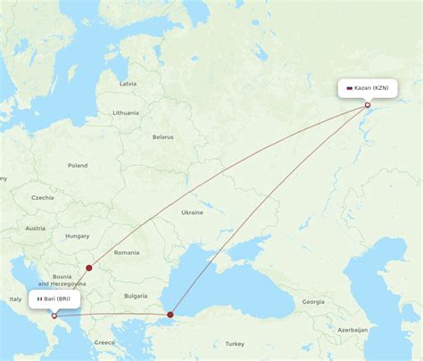 All Flight Routes From Kazan To Bari KZN To BRI Flight Routes