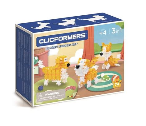 Clics Toys Klocki Clics Clicformers Yellow White Friends Clics Toys