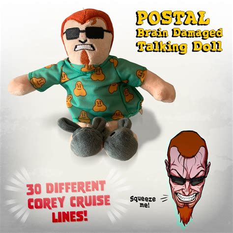 Talking Postal Brain Damaged Dude Doll Running With Scissors