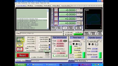Example Loading Gcode Mach3 Youtube