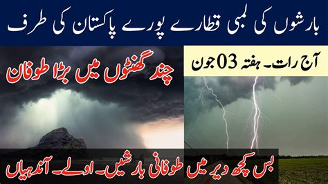 Pakistan Weather Update Met Office Predicted Extreme Rains Hailstorm