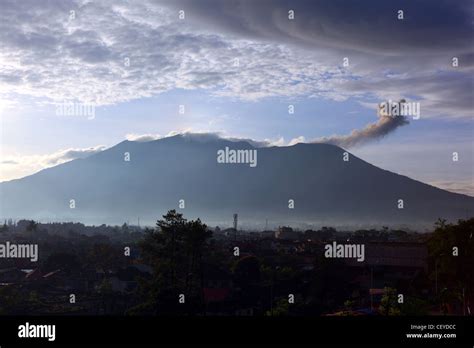 Bukittinggi And A Smouldering Mount Merapi Bukittinggi West Sumatra