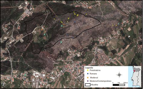 Implantação do Castro do Muro definido pelo perímetro amuralhado