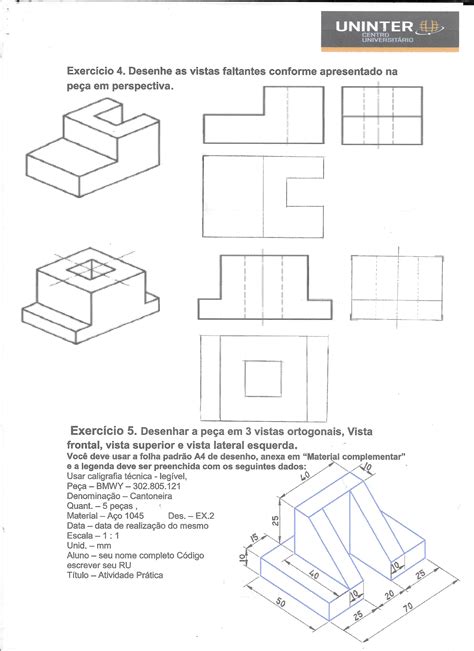 Atividade Pr Tica Desenho T Cnico Pg Desenho T Cnico I