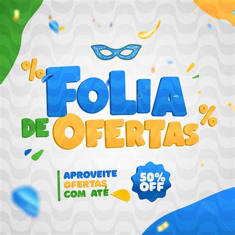 Folia De Ofertas Azul E Amarelo Selo D Para Composi O Psd Premium