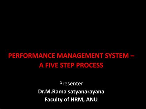 5 Step Performance Management System Process Ppt