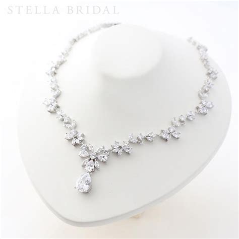 【tvドラマ使用】キュービックジルコニア ウェディングジュエリー Cattleya カトレア ネックレス その他オーダーメイド Stella Bridal 通販｜creemaクリーマ