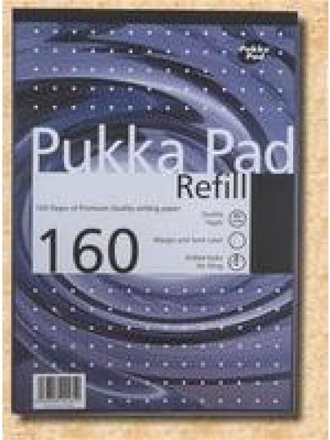 PP00161 Pukka Pad A4 Refill Pad Punched 4 Hole 80 Leaf Ruled Feint And