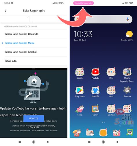 Split screen launcher