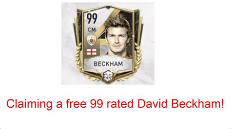 Claiming A Free Rated David Beckham In Fifa Mobile Youtube