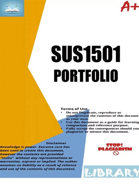 Sus Portfolio Sus Sustainability And Greed Stuvia Sa