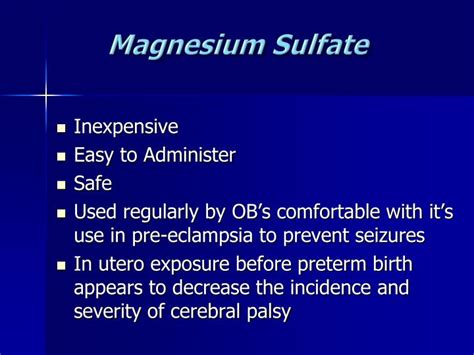 Ppt Magnesium Sulfate For Neuroprotection Friend Or Foe Powerpoint