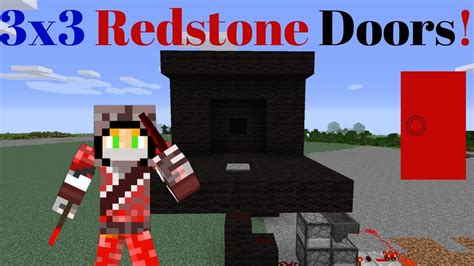 Minecraft 3x3 Redstone Piston Doors Redstone Tutorials Youtube