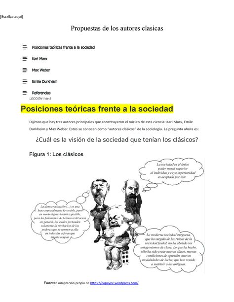 M1 3 Propuestas De Los Autores Clásicos Propuestas De Los Autores