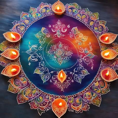 Premium AI Image | Beautiful Rangoli Designs For Diwali wallpaper