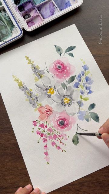 PRIYANKA Watercolor Gouache On Instagram Soft Florals