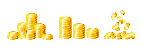 Premium Vector | Stack of gold coins Vector clipart isolated on white background