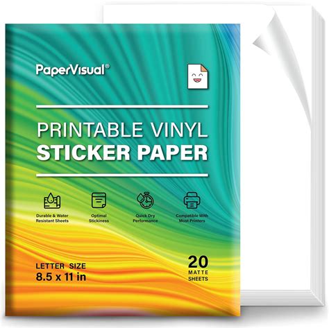 10 Sheets Transparent Sticker Paper A4 Printable Vinyl Sticker Clear