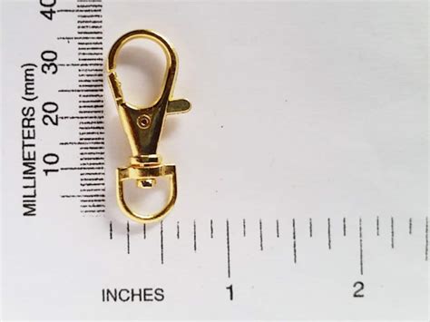 Gold Plated Lobster Clasp Swivel Key Ring Mm X Mm Etsy