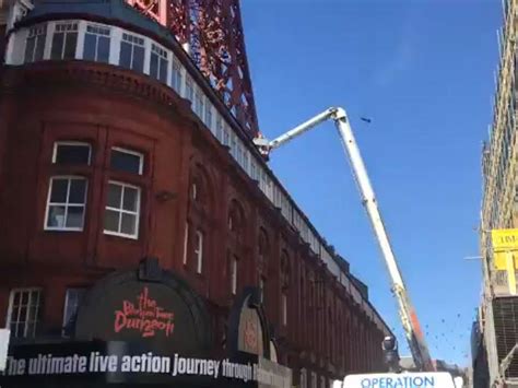 Blackpool Tower Fire People Trapped At Top Of High Rise Seaside