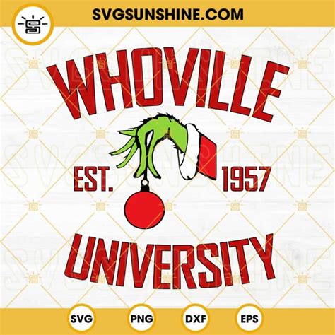 Whoville University SVG PNG DXF EPS Cricut Silhouette Vector Clipart