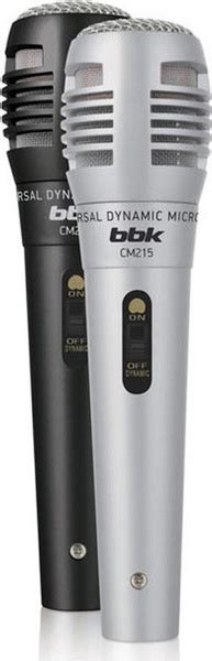 Микрофон для живого вокала BBK CM215, черный, серебристый - купить по ...