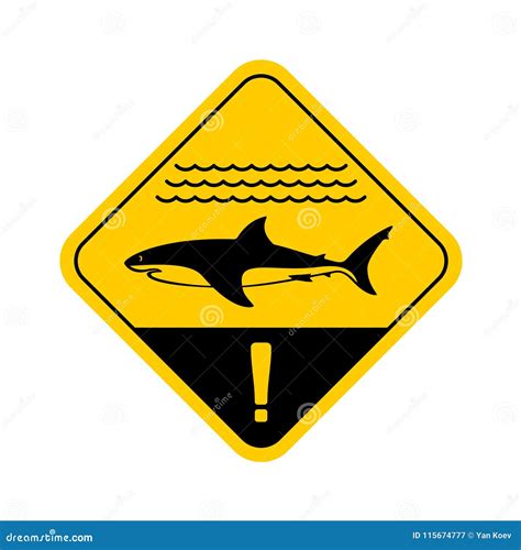 Shark Warning Sign Stock Image | CartoonDealer.com #42910477