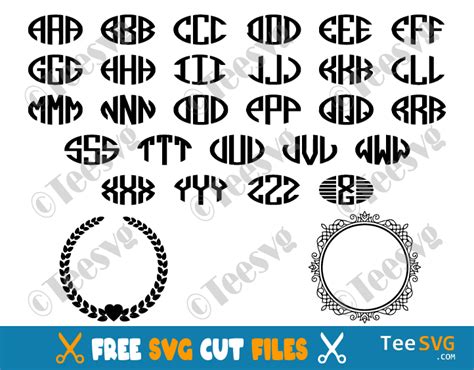 73 Initial Free Monogram Svg Files For Cricut Silhouette – Free ...